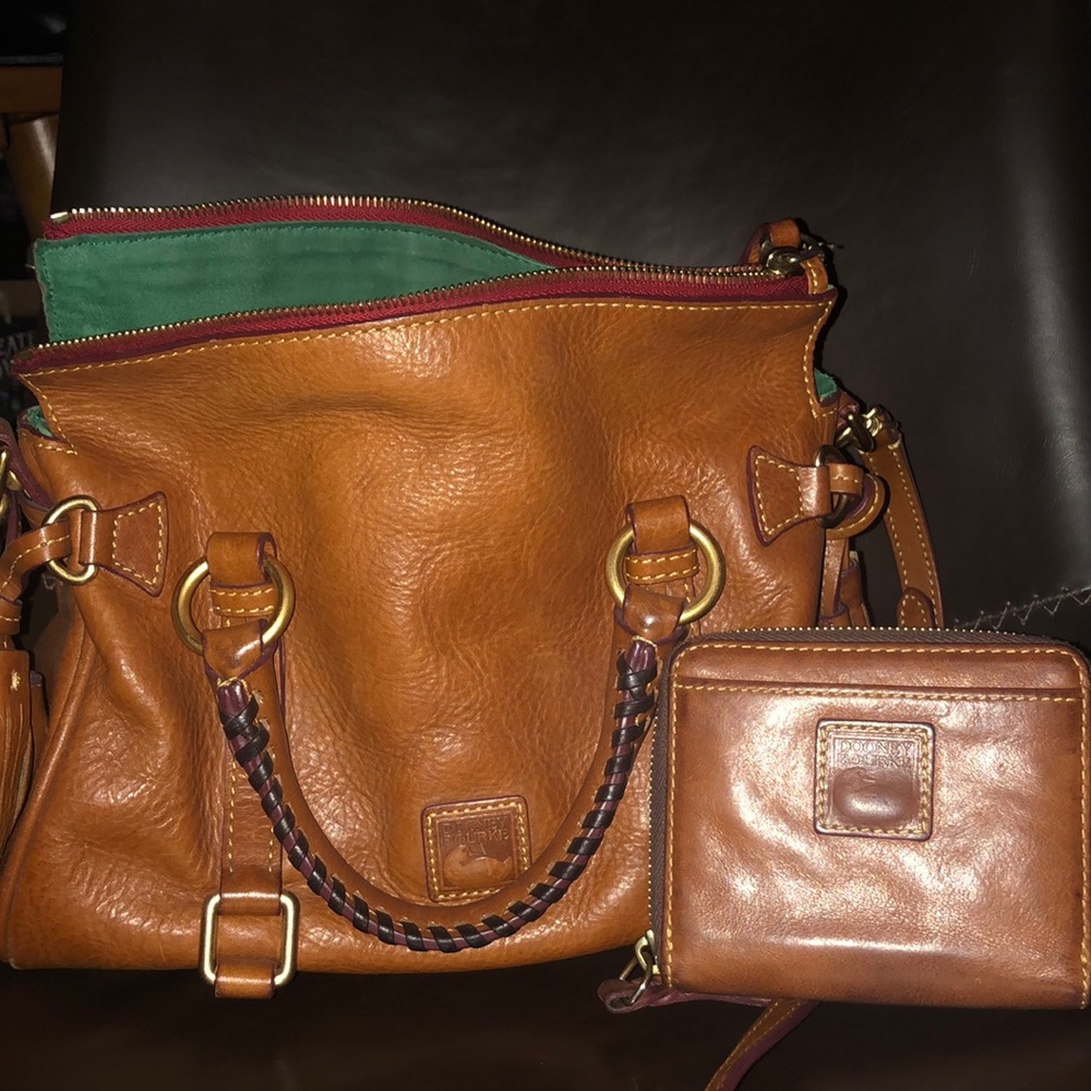 Dooney and Bourke satchel and wallet.